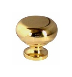 POMOLO TONDO GHIERA OTTONE LUCIDO mm 25 Pz.2 GEMAC - ELAB