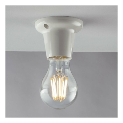 Intec - PORTALAMPADE A PARETE E27 BIANCO