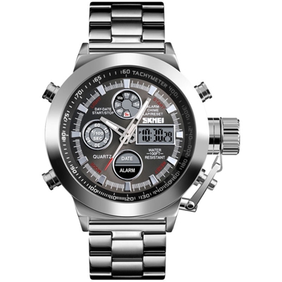 1515 uomini del quarzo della vigilanza professionale 3ATM Water Resistant doppio display dei movimenti del doppio GMT Tempo multifunzionale Luminous