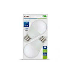 V-Tac 2 Lampadine A Goccia Led 11W Attacco Grande E27 1055Lm Luce Fredda 6400K Vt-2111 7299 en oferta