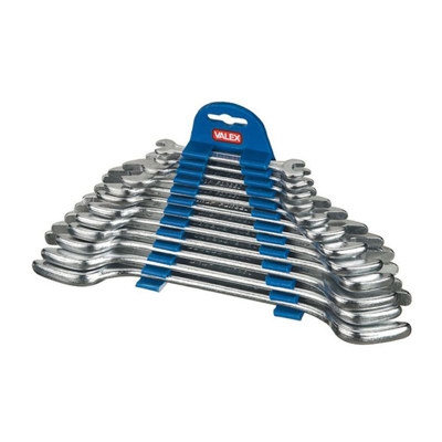 Chiavi combinate Valex forchetta doppia 6x7mm 30x32mm teste inclinate 12pz