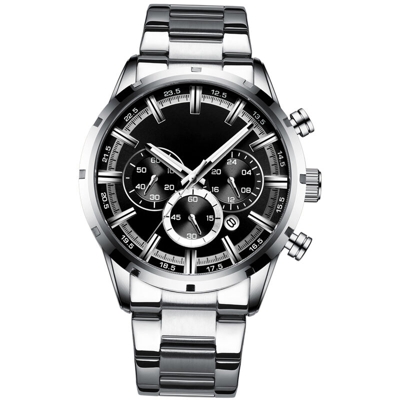 CURREN 8355M uomini della vigilanza del quarzo della fascia dell'acciaio inossidabile Moda multifunzione orologio da polso 3ATM luminoso display del