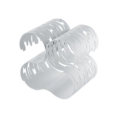 Alessi BM03 W Barkcellar Portabottiglie in Acciaio Colorato con Resina Epossidica, Bianco
