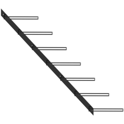 Portavini da Parete per 7 Bottiglie Nero in Metallo - VIDAXL precio