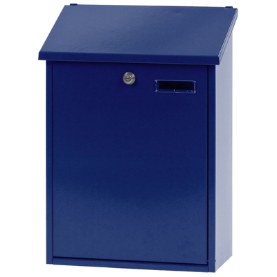 Cassetta della posta a parete, altezza 44,5 cm, Blu, VB 440350 - V-part