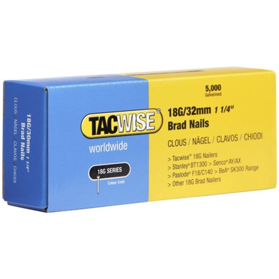 Tacwise Chiodi in Stecca, da 32 mm, Senza Testa, Serie 18G