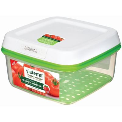 Freshworks 2.6 litri contenitore quadrato, 20.5 x 20.5 x 12 cm - Sistema