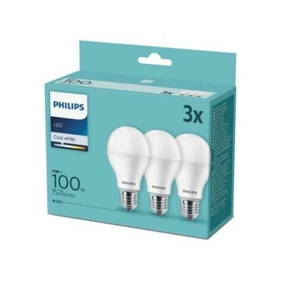 HUE 3 LAMPADINE GOCCIA LED 14W ATTACCO GRANDE E27 LUCE NATURALE 4000K LED100CWSMDISX3 - Philips