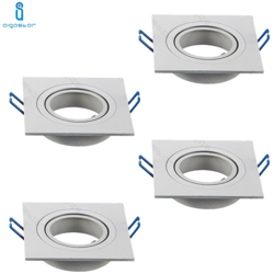 Portalampada Porta Faretto Orientabile Quadrato Gu10 Mr16 Bianco 4 Pezzi - AIGOSTAR características