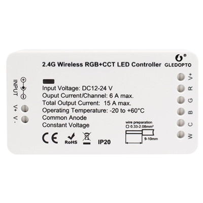Controller striscia luminosa, supporto controllo app per telefono cellulare, DC12-25V, Zigbee - GLEDOPTO
