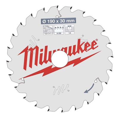 Lama di sega circolare MILWAUKEE 24 denti 1,6x190mm 4932471300