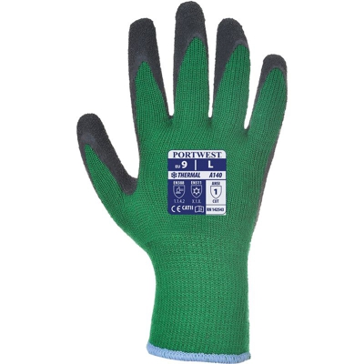 Portwest A140E8RM Guanto Grip Termico per Il Freddo Estremo, Verde/Nero, M/8