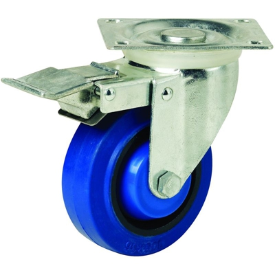 EasyRoll 15820 rotella piastra girevole con freno, blu - EASY ROLL