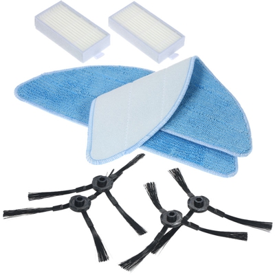 Confezione da 8 ricambio Kit di accessori Mops + Side Brushes + HEPA Filtri per ILIFE V5S V3S V3 V5 Pro aspirapolvere robot - ASUPERMALL