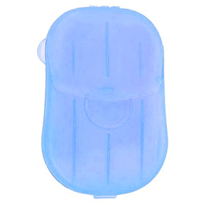 Lavaggio Sapone foglio monouso di carta caso sapone 20 montato portatile carta disinfezione guida sapone blu - ASUPERMALL