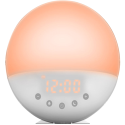 Orologio elettronico + luce notturna + radio FM + luce colorata che cambia atmosfera spedita senza batteria e spina - ASUPERMALL precio