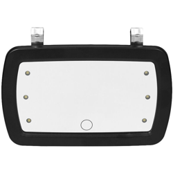 Auto Visiera Specchio trucco Sun-ombreggiatura Cosmetic Mirror Specchio da toilette Automobile compone lo specchio con le luci sei LED - ASUPERMALL en oferta