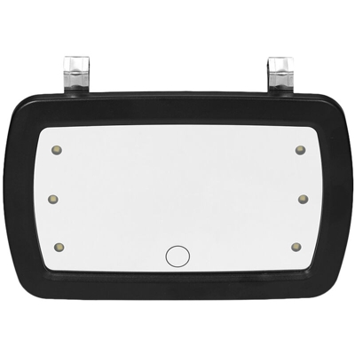 Auto Visiera Specchio trucco Sun-ombreggiatura Cosmetic Mirror Specchio da toilette Automobile compone lo specchio con le luci sei LED - ASUPERMALL