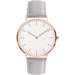 Moda Donna Uomo Semplice Ultra-sottile orologio minimalista casual in pelle cinturino da polso - ASUPERMALL precio