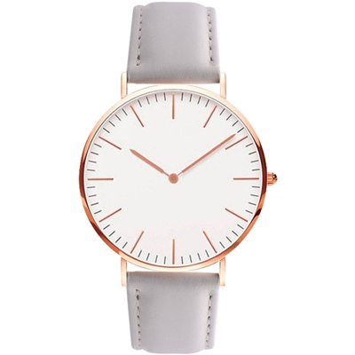 Moda Donna Uomo Semplice Ultra-sottile orologio minimalista casual in pelle cinturino da polso - ASUPERMALL