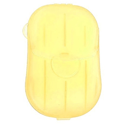 Lavaggio Sapone foglio monouso di carta caso sapone 20 montato portatile guida disinfezione Sapone carta gialla - ASUPERMALL