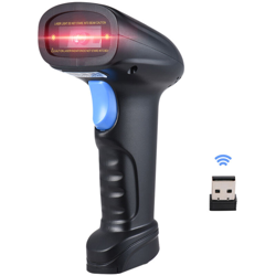 Aibecy 2.4G Wireless Handheld 1D / 2D Reader / QR Barcode Scanner di codici a barre con USB Capacita Ricevitore 4000 Codice di Stoccaggio per POS PC características