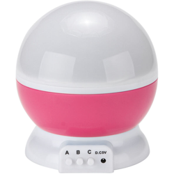 Proiettore della stella della lampada sferica rotante portato romantica fantasia brillante Notte stellata luce lampada da tavolo USB rosa - ASUPERMALL en oferta