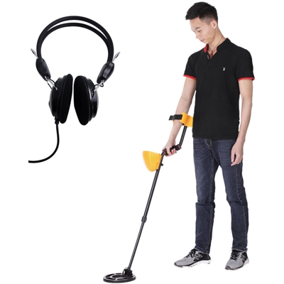 Display LCD metal detector sotterraneo MD3010II + auricolare senza batteria fornita giallo - ASUPERMALL