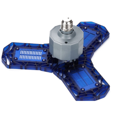 modifica condotto garage lampada regolabile angolo di piegatura trifoglio piegare minatori lampade E27 vite 40W blu - ASUPERMALL