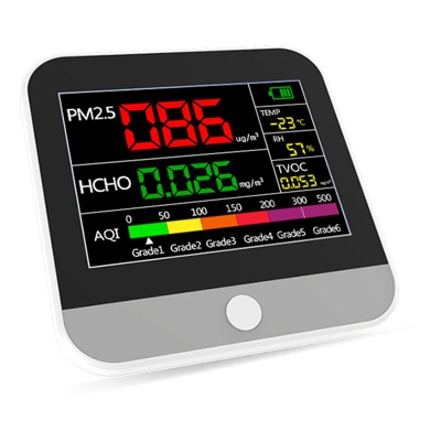 Rilevatore di qualita dell'aria Misuratore di temperatura e umidita LCD DM-306 - ASUPERMALL