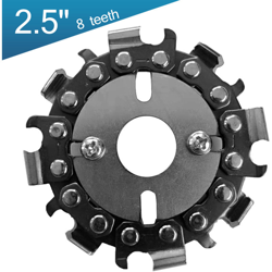 2,5 pollici 8 Tooth catena Grinding Piatto del legno Catena Piastra di scultura di legno Disc Saw Disc Per Grinder Power Tool Accessori Grinder en oferta