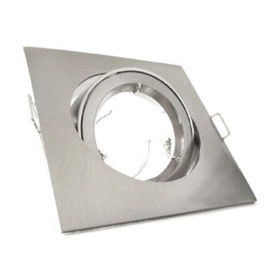 FARETTO QUADRATO DA INCASSO METALLICO ORIENTABILE ACCIAIO GL53 - Gigra Line