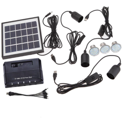4W alimentato solare Pannello 3 della lampada LED USB 5V cellulare caricatore del telefono mobile Sistema Home Kit Garden Pathway Stair pesca di precio