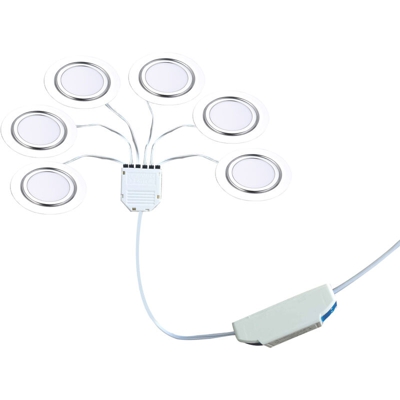 6 installato / 1 rimorchio 6 LED luce del Governo luce del Governo del LED mobili da cucina, decorazione della casa di notte la luce armadio argento