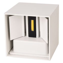 Alluminio parete esterna AC85-265V impermeabile Sfondo dimmerabili parete della parete quadrato IP65 intera lampada 12W bianco caldo guscio bianco precio