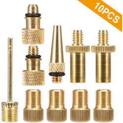 Adattatore valvola Bike Set Bike della valvola del pneumatico Converter Kit Presta a Dunlop Schrader per Presta Valve beccuccio di raccordo ago Kit características