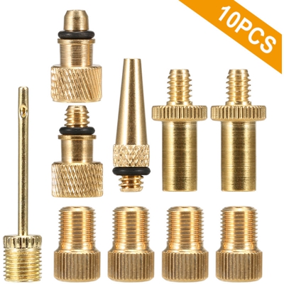 Adattatore valvola Bike Set Bike della valvola del pneumatico Converter Kit Presta a Dunlop Schrader per Presta Valve beccuccio di raccordo ago Kit