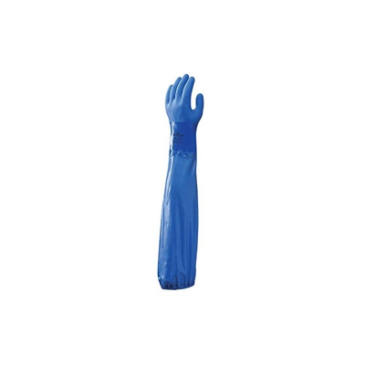 Showa Guanti sho690-m n. 690 A Maniche Lunghe Guanti, Taglia: M, colore: blu (Confezione da 2) - SHOWA GLOVES