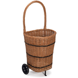 Prestige Wicker trolley per legna da ardere, naturale, 35 cm x 45 cm x 58 cm precio