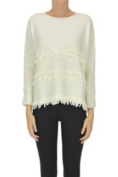 Merinos wool pullover with fringes características