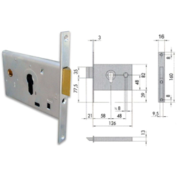 Cisa - Serrature Da Infilare A Cilindro Per Fasce H 82 Mm Entrata 58Mm Ambidestra en oferta
