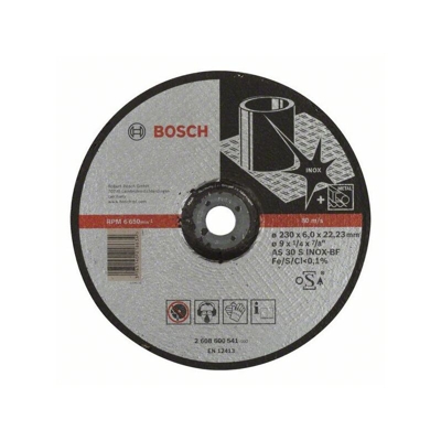 Bosch Disco per sgrossatura offset Esperto per Inox AS 30 S INOX BF, 230 mm, 22,23 mm, 6 mm