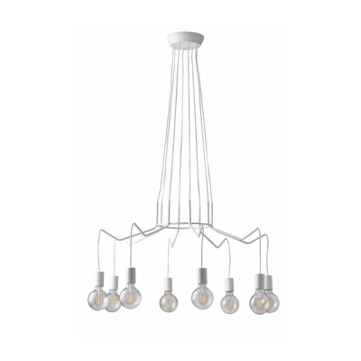 Sospensione Habitat Bianca 8Xe27 85Cm - INTEC