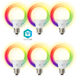 LAMPADINA LED WiFi SMART E27 RGB+W 6W 470LM A+ APP ALEXA GOOGLE HOME 6 PEZZI - NEDIS características