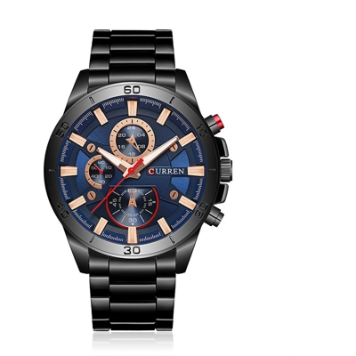 CURREN 2017 Moda luminoso degli uomini dell'acciaio inossidabile orologio al quarzo impermeabile L'uomo d'affari l'orologio Chrono Masculino Relogio