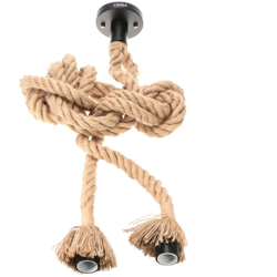 Lampadario in corda di canapa, 100 cm - LIXADA precio