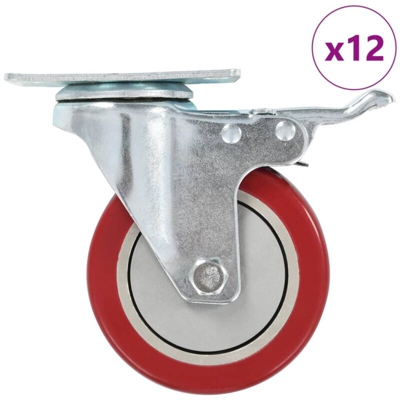 Ruote Girevoli 12 pz 100 mm - VIDAXL