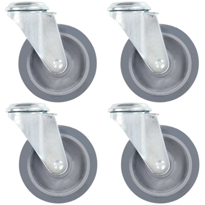 Ruote Girevoli con Foro per Bullone 12 pz 100 mm - VIDAXL