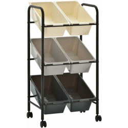 Vidaxl - Carrello con 6 Cesti Porta Giocattoli Sfumato in Plastica precio