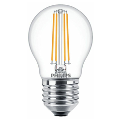 Lampadina Sfera filamento Led Philips 5W attacco E27 2700K PHILEDLUS40D características